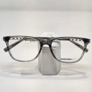 Marchon NYC M-5008 035 Gray Eyeglass Frames Full Rim Rectangle Translucent